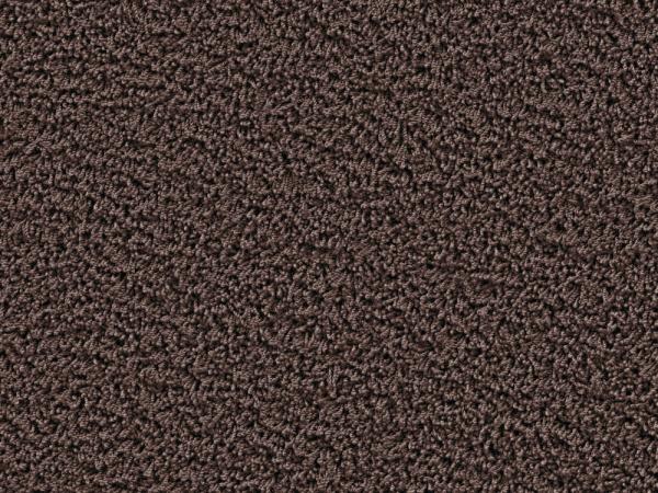 Top view of a rectangular carpet pattern in dark brown